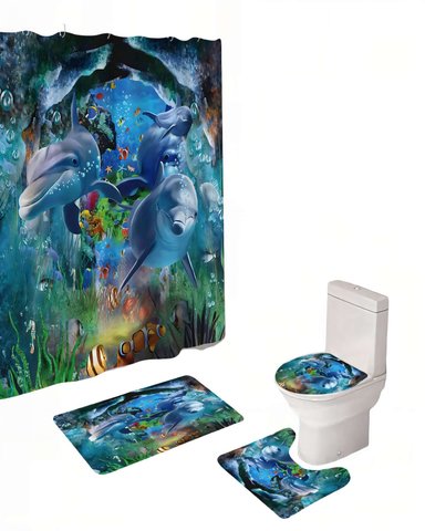 PACK DE 4 PIEZAS PARA BAÑO CON ESTAMPADO 2 - 2