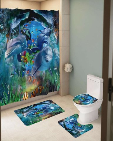 PACK DE 4 PIEZAS PARA BAÑO CON ESTAMPADO 2 - 4
