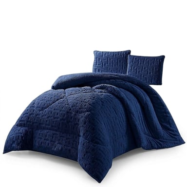 COBERTOR SHERPA TEXTURIZADO RH 2 PLAZAS AZUL - 4