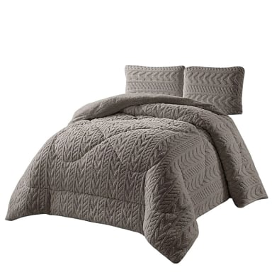 COBERTOR SHERPA TEXTURIZADO RM 2 PLAZAS GRIS - 4