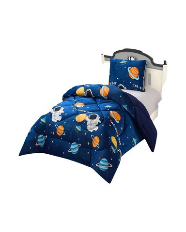 COBERTOR CON CHIPORRO PLUSH PLAZA Y MEDIA 180X200CM AZUL C1 - 1