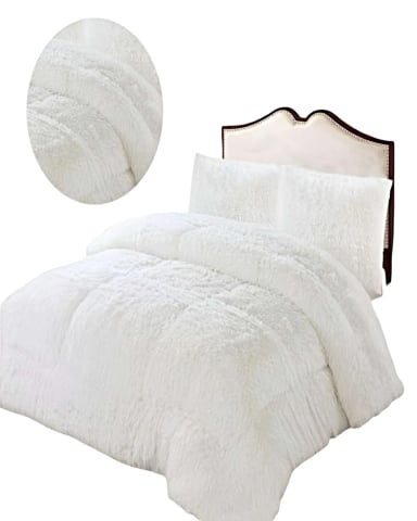 SET COBERTOR DE INVIERNO PELUDO 2 PLAZAS 230X250CM CLANCO - 2