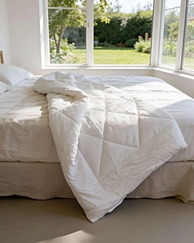 SET COBERTOR DE INVIERNO DELGADO 1 PLAZA 150X200CM BLANCO - 4