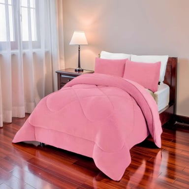 PLUMON PREMIUM 2 PLAZA 230CM X 250CM COLOR ROSADO - 3