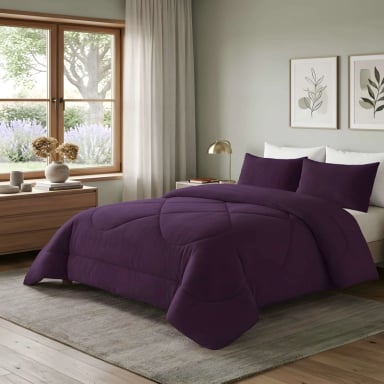 PLUMON PREMIUM 2 PLAZA 230CM X 250CM COLOR MORADO OSCURO - 1