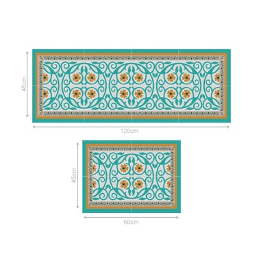 SET 2 ALFOMBRAS DE COCINA FLOR DE ESPARTA - 4