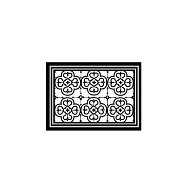 SET 2 ALFOMBRAS DE COCINA FLOR ARABE BLACK - 4