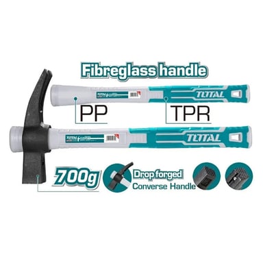 MARTILLO TOTAL TOOLS UÑA TIPO FRANCES 700GR THCHIT7006 - 3