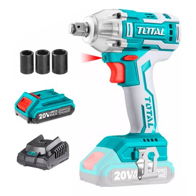 TALADRO PISTOLA LLAVE IMPACTO TOTAL TOOLS 20V BAT+ CARG TIWLI20010 - 1