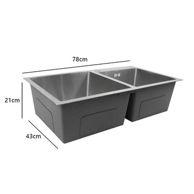 LAVAPLATOS DEKORA 78X43 CM ESPESOR 2MM PLATA EMPOTRAR SOBRE O BAJO CUBIERTA - 4