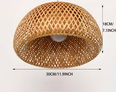 LAMPARA TECHO COLGANTE RATAN MODELO OLIVA RATAN NATURAL - 5