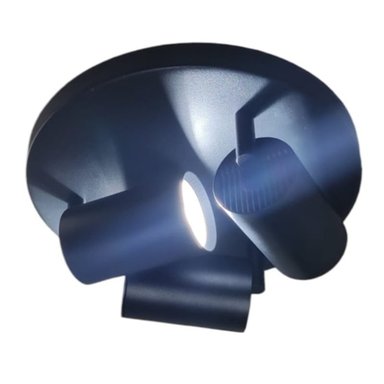 APLIQUE CIRCULAR TRIPLE NEGRO ALTAIR III DEKORA - 2