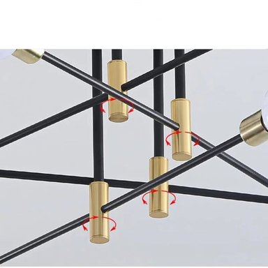 LAMPARA APLIQUE TECHO MODELO ADALIA DORADA DEKORA - 5