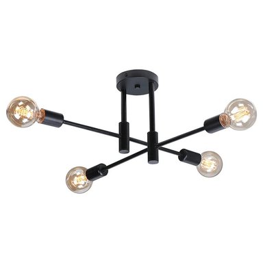 LAMPARA TECHO MODELO LIMBA COLOR NEGRO DEKORA DK-14 BK - 1