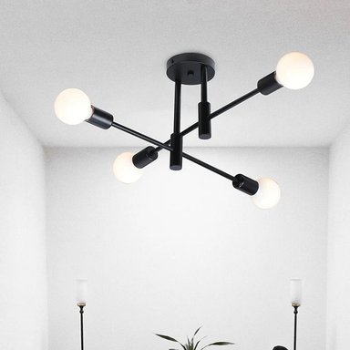 LAMPARA TECHO MODELO LIMBA COLOR NEGRO DEKORA DK-14 BK - 2