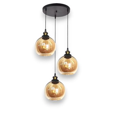 LAMPARA COLGANTE TRIPLE MODELO VENUS VIDRIO DEKORA DK-3193-3 - 1