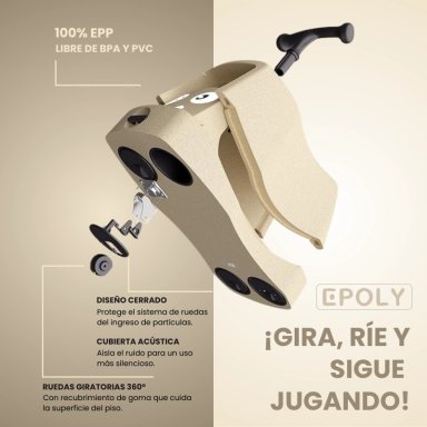 POLY GO CAMINADOR BEBE S NIÑOS 4 EN 1 MATERIAL SEGURO - 4