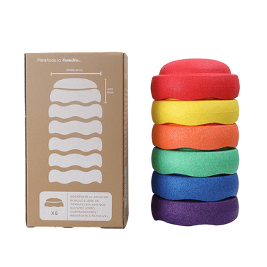 POLY UP PIEDRAS DE EQUILIBRIO JUEGO SENSORIAL SEGURO LIVIANO - 1