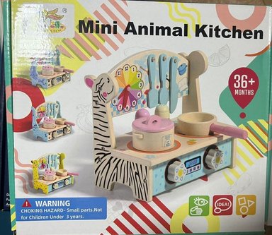 JUGUETE MADERA CEBRA COCINA NIÑAS NIÑOS COD10008 - 2