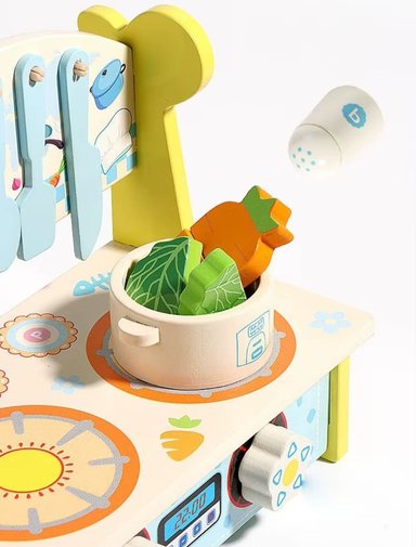 JUGUETE MADERA CEBRA COCINA NIÑAS NIÑOS COD10008 - 4
