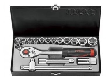 JUEGO DADOS 1/2″ 17 PIEZAS 8MM- 26MM FORCE - 1
