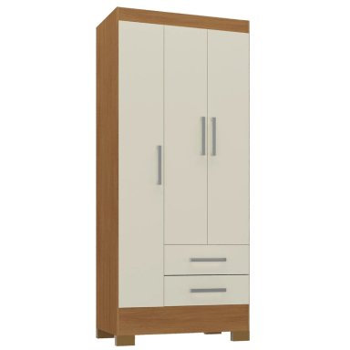 COMBO 2 CLOSET 3 PUERTAS 2 CAJONES 180X68X35 CM OFF WHITE R32X2 - 2