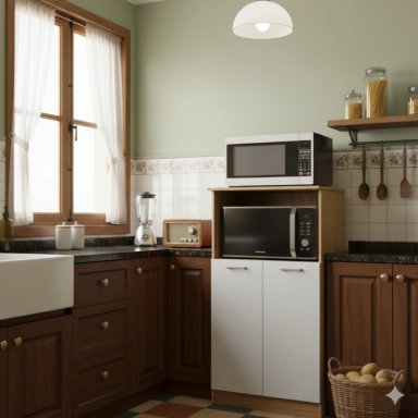 MUEBLE ORION PARA MICROONDAS OFF WHITE K02 - 2