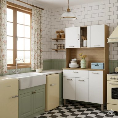 MUEBLE DE COCINA KYRA 6 PUERTAS OFF WHITE K06 - 2