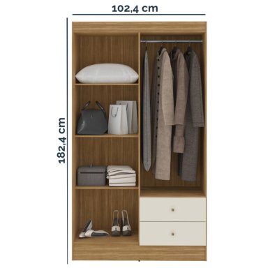 COMBO CLOSET VERSA 4 PUERTAS + CLOSET VERSA 3 PUERTAS OFF WHITE K4232 - 4