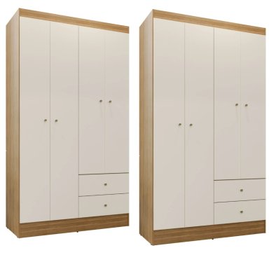 COMBO 2 CLOSET VERSA 4 PUERTAS OFF WHITE K42X2 - 1