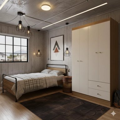 COMBO 2 CLOSET VERSA 4 PUERTAS OFF WHITE K42X2 - 4