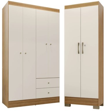 COMBO CLOSET VERSA 4 PUERTAS + MULTIUSO LUNA OFF WHITE K4215 - 1