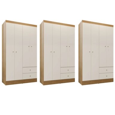 COMBO 3 CLOSET VERSA 4 PUERTAS OFF WHITE K42X3 - 1