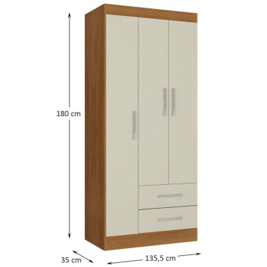 COMBO CLOSET 4 PUERTAS + CLOSET 3 PUERTAS OFF WHITE R4232 - 3