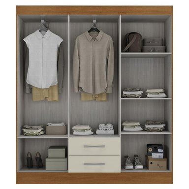 COMBO CLOSET 6 PUERTAS 2 CAJONES + COMODA 5 CAJONES 1 PUERTA OFF WHITE R6251 - 4