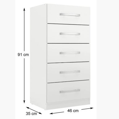 COMBO COMODA 5 CAJONES + COMODA 10 CAJONES BLANCO BLANCO RB0510 - 2
