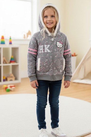 POLERÓN NIÑA HELLO KITTY GRIS - 4