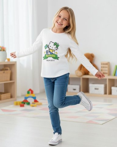 POLERA NIÑA HELLO KITTY BLANCO - 3