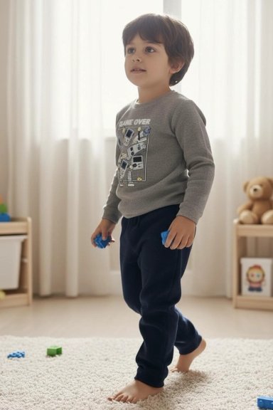 PIJAMA POLAR NIÑO ESTAMPADO GAME OVER - 1