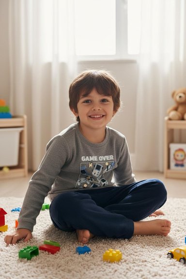PIJAMA POLAR NIÑO ESTAMPADO GAME OVER - 2
