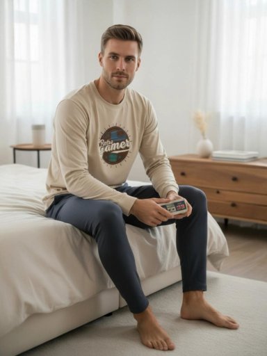 PIJAMA HOMBRE ALGODON ESTAMPADO RETRO GAMER - 2