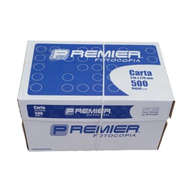 CAJA 10 UNIDADES PAPEL PREMIER CARTA 500 HOJAS FOTOCOPIA RESMA BLANCO 75G - 1