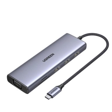 MULTIPUERTO USB-C HDMI+VGA+USB+RJ45 UGREEN - 1