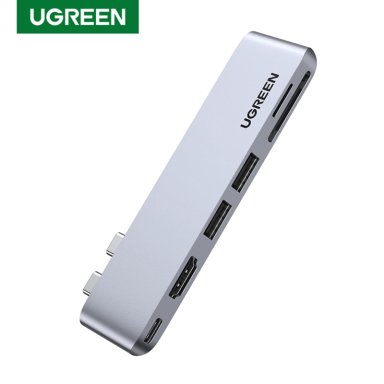 ADAPTADOR UGREEN USB-C DUAL A HDMI+2*USB 3.0 A+TF/SD+USB-C HEMBRA - 2
