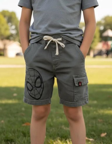 PANTALON DE BUZO DISEÑO SPIDERMAN ESTILO CARGO TALLA 4 - 4