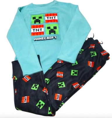 PIJAMA MINECRAFT TALLA 14 MICROPOLAR - 2