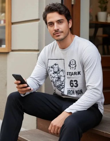 PIJAMA IRON MAN TALLA M - 1