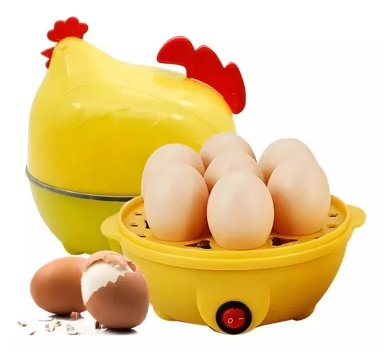 VAPORERA ELÉCTRICA EGG POACHER HERVIDOR DE HUEVOS 7 HUEVOS COLOR AMARILLO 220V 350W - 1
