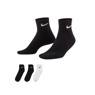 CALCETINES X3 NIKE EVERYDAY CUSHIONED TRAINING COLOR NEGRO Y BLANCO - 1