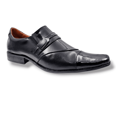 ZAPATO FORMAL CUERO SEMIBRILLO HOMBRE LEVURETT NEGRO 0701 - 1